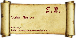 Suha Manon névjegykártya